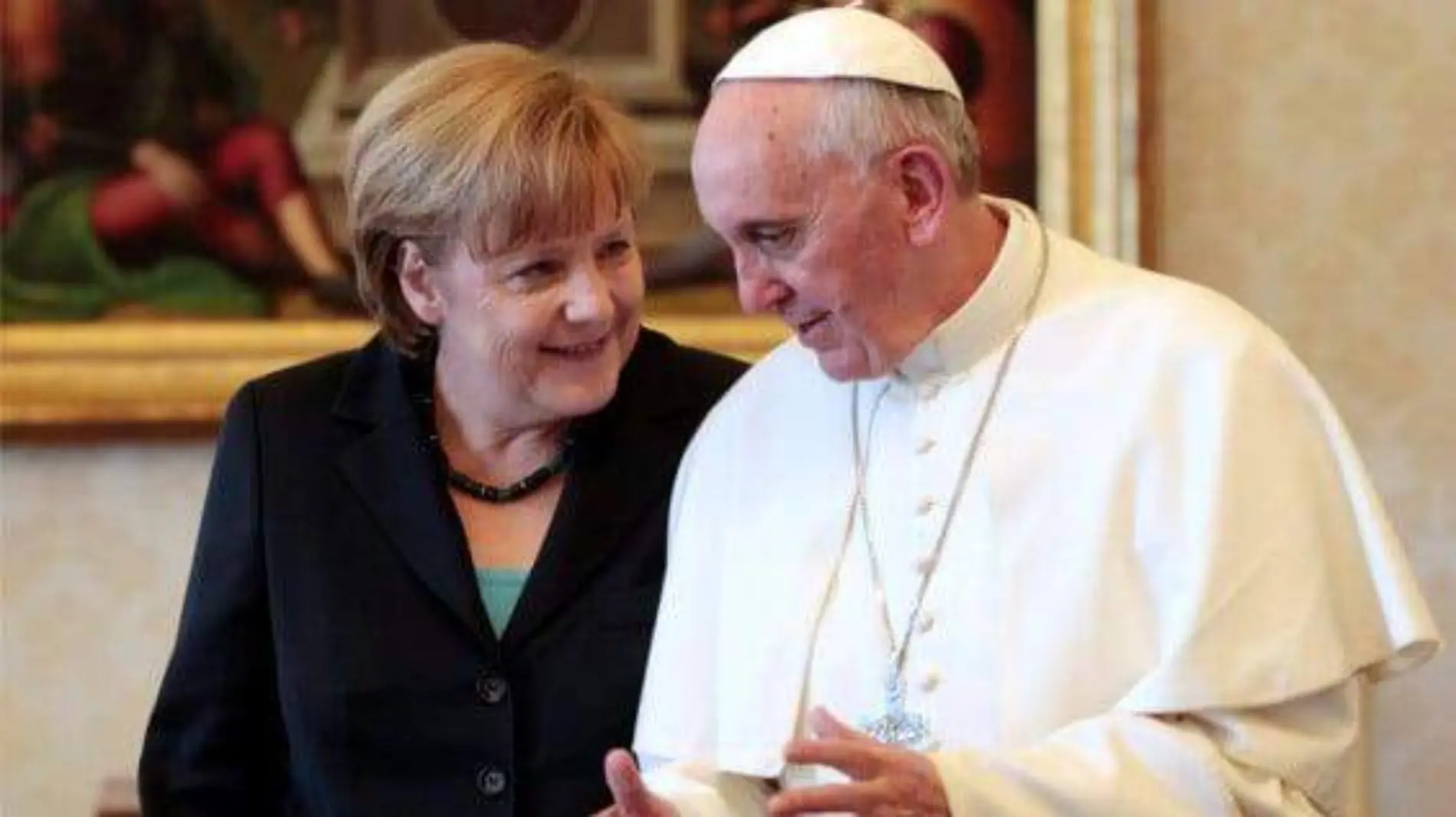 Merkel y Papa-AFP